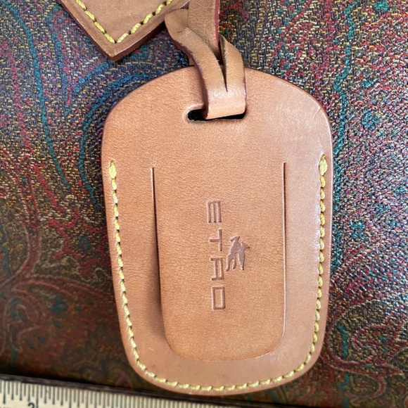 Etro Milano VINTAGE Made in Italy paisley purse EUC w/luggage tag, key & lock - Picture 3 of 16